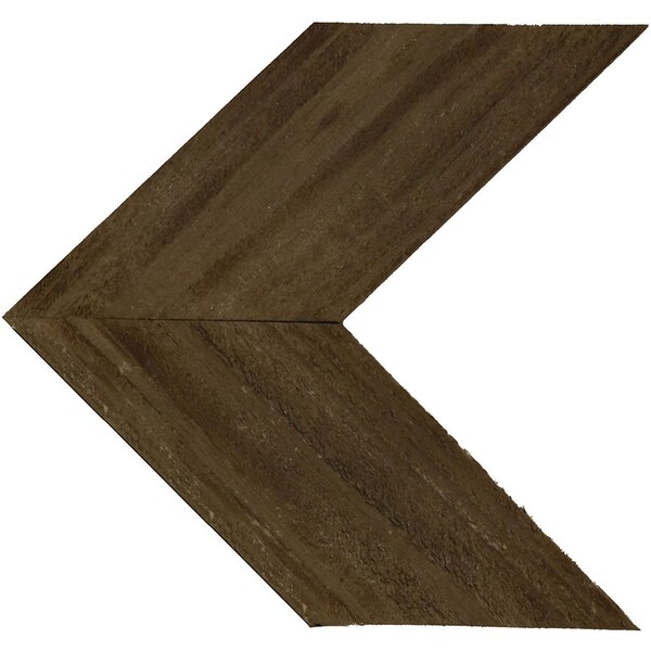 Ekena Millwork 15 3/4"W x 16"H x 3/4"D Vintage Farmhouse 5 1/2" Chevron, Barnwood Decor Collection, Reclaimed Grey DECR15X16X075CHVGY - main